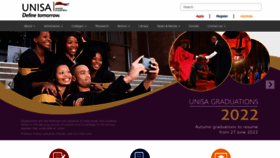 What Unisa.ac.za website looked like in 2022 (1 year ago)