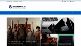 What Unternehmer.de website looked like in 2022 (1 year ago)