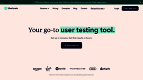What Userbrain.com website looked like in 2022 (1 year ago)