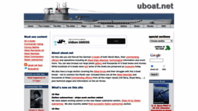 What Uboat.net website looked like in 2022 (1 year ago)