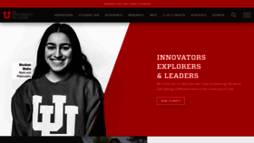 What Utah.edu website looked like in 2022 (1 year ago)