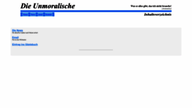 What Unmoralische.de website looked like in 2022 (1 year ago)