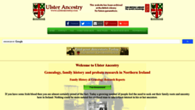 What Ulsterancestry.com website looked like in 2022 (1 year ago)