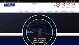 What Usafmarathon.com website looked like in 2022 (1 year ago)