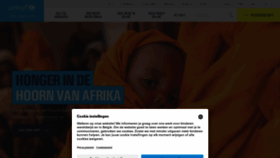What Unicef.be website looked like in 2022 (1 year ago)