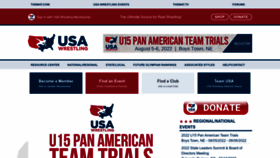 What Usawrestlingevents.com website looked like in 2022 (1 year ago)
