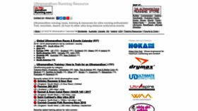 What Ultramarathonrunning.com website looked like in 2022 (1 year ago)