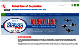 What Univair.com website looked like in 2022 (1 year ago)