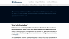 What Utilitarianism.net website looked like in 2022 (1 year ago)