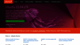 What Ubuntu.cz website looked like in 2022 (2 years ago)