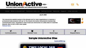 What Unionactive.com website looked like in 2022 (1 year ago)