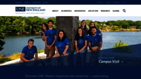 What Une.edu website looked like in 2022 (1 year ago)