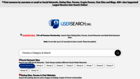 What Usersearch.org website looked like in 2022 (1 year ago)