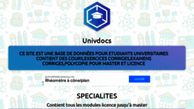 What Univdocs.com website looked like in 2022 (1 year ago)