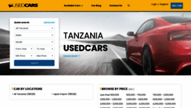What Usedcars.co.tz website looked like in 2022 (1 year ago)