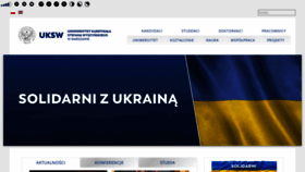 What Uksw.edu.pl website looked like in 2022 (1 year ago)