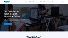 What Uni-prep.com website looked like in 2022 (1 year ago)