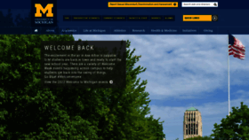 What Umich.edu website looked like in 2022 (1 year ago)