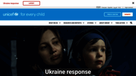 What Unicef.org website looked like in 2022 (1 year ago)