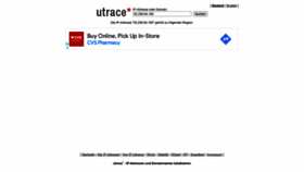 What Utrace.de website looked like in 2022 (1 year ago)