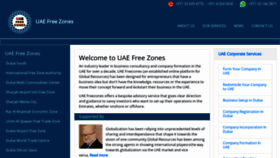 What Uaefreezones.com website looked like in 2022 (1 year ago)