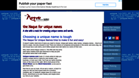 What Unique-names.com website looked like in 2022 (1 year ago)