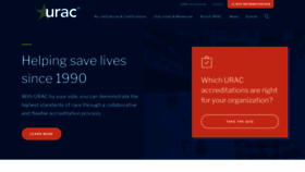 What Urac.org website looked like in 2022 (1 year ago)