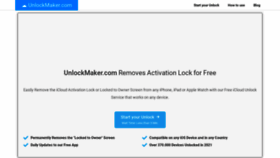 What Unlockmaker.com website looked like in 2022 (1 year ago)