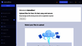 What Uploadnow.io website looked like in 2022 (1 year ago)
