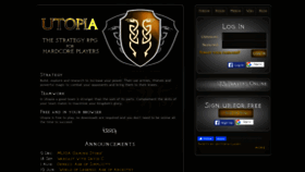What Utopia-game.com website looked like in 2022 (1 year ago)