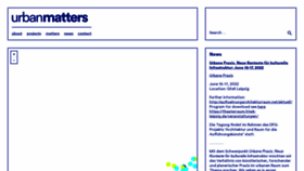 What Urban-matters.org website looked like in 2022 (1 year ago)