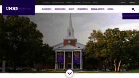 What Umhb.edu website looked like in 2023 (1 year ago)