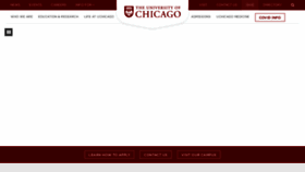What Uchicago.edu website looked like in 2023 (1 year ago)