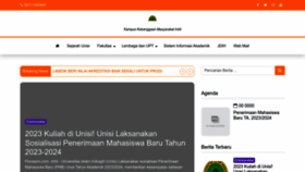 What Unisi.ac.id website looked like in 2023 (1 year ago)