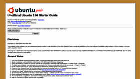 What Ubuntuguide.org website looked like in 2023 (2 years ago)
