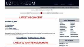 What U2tours.com website looked like in 2023 (1 year ago)