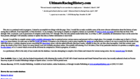 What Ultimateracinghistory.com website looked like in 2023 (1 year ago)