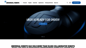 What Universal-robots.com website looked like in 2023 (1 year ago)