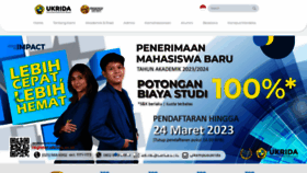 What Ukrida.ac.id website looked like in 2023 (1 year ago)