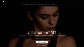 What Ultrahuman.com website looked like in 2023 (1 year ago)