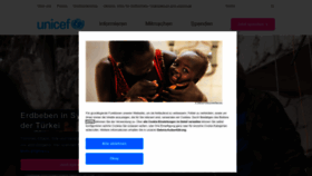 What Unicef.de website looked like in 2023 (1 year ago)