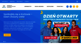 What Uwm.edu.pl website looked like in 2023 (1 year ago)