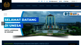 What Unesa.ac.id website looked like in 2023 (1 year ago)