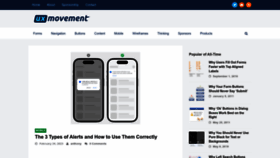 What Uxmovement.com website looked like in 2023 (1 year ago)