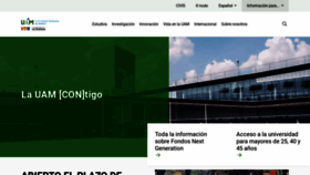 What Uam.es website looked like in 2023 (1 year ago)