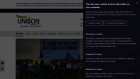 What Unison.org.uk website looked like in 2023 (1 year ago)