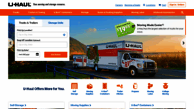 What Uhaul.com website looked like in 2023 (1 year ago)