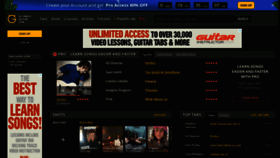 What Ultimate-guitar.com website looked like in 2023 (1 year ago)