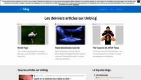 What Unblog.fr website looked like in 2023 (1 year ago)
