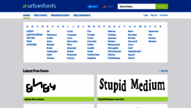 What Urbanfonts.com website looked like in 2023 (1 year ago)
